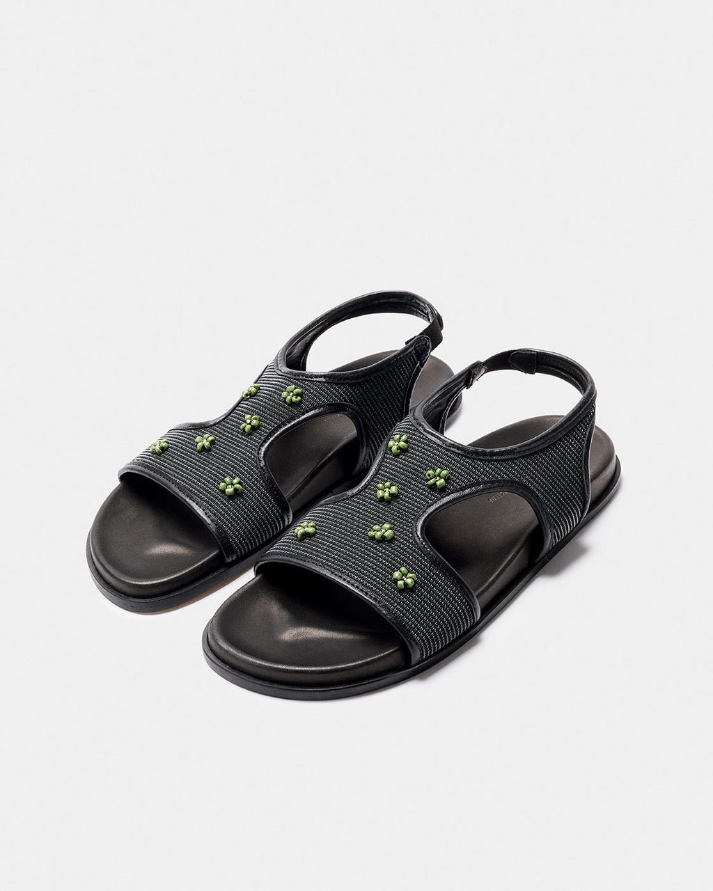 Mules Addaia Negro Malla-Verde