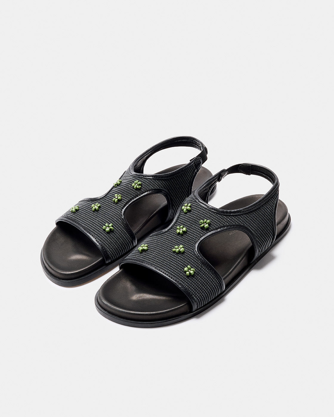 Mules Addaia Negro Malla-Verde