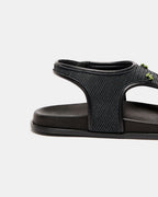 Mules Addaia Negro Malla-Verde