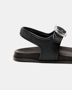 Mules Canet Negro Malla