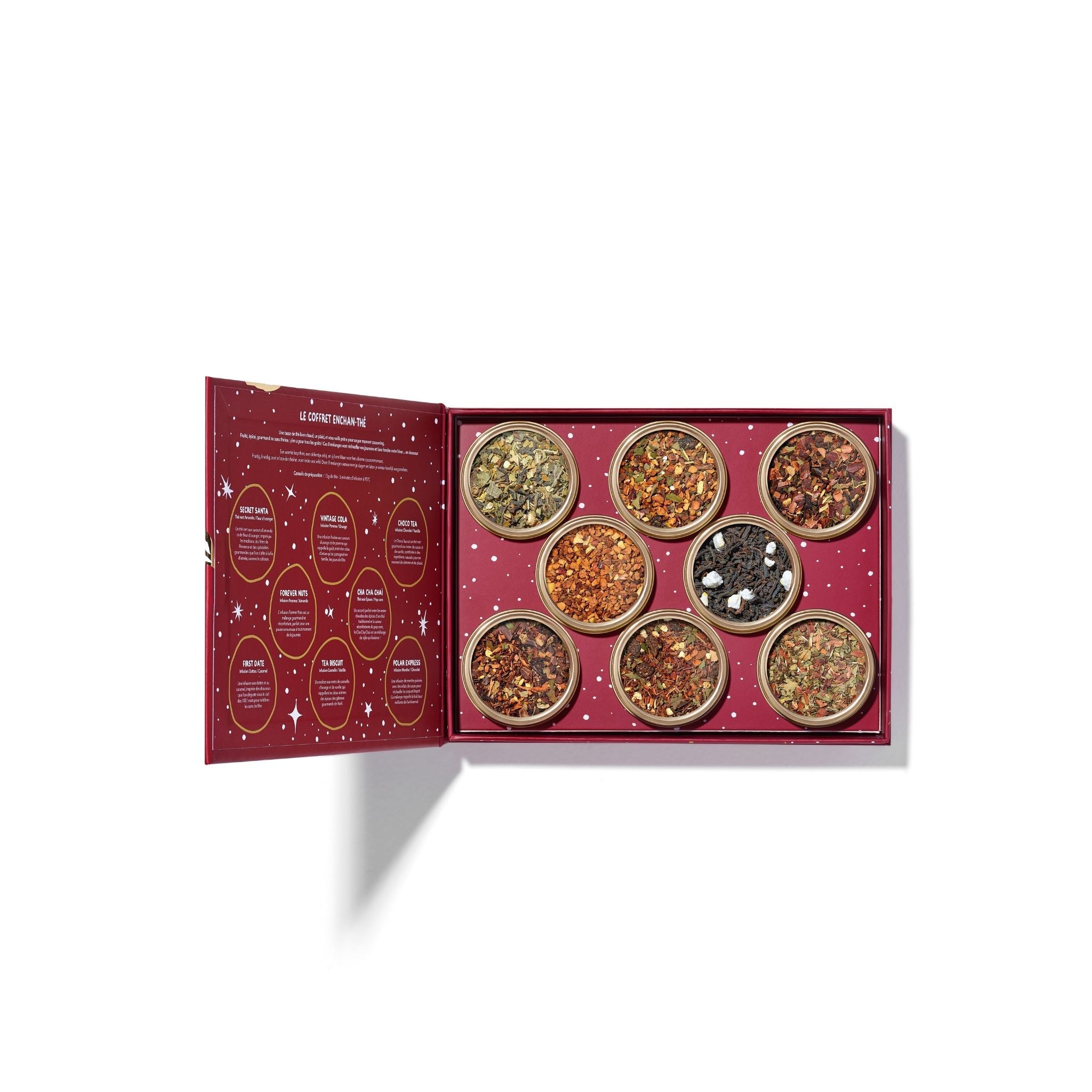 Coffret Enchan-Thé - 8 Boites De Thés Et Infusions De Noël En Vrac