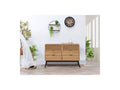 Albi - Commode 6 Tiroirs - Bois Massif Et Rotin