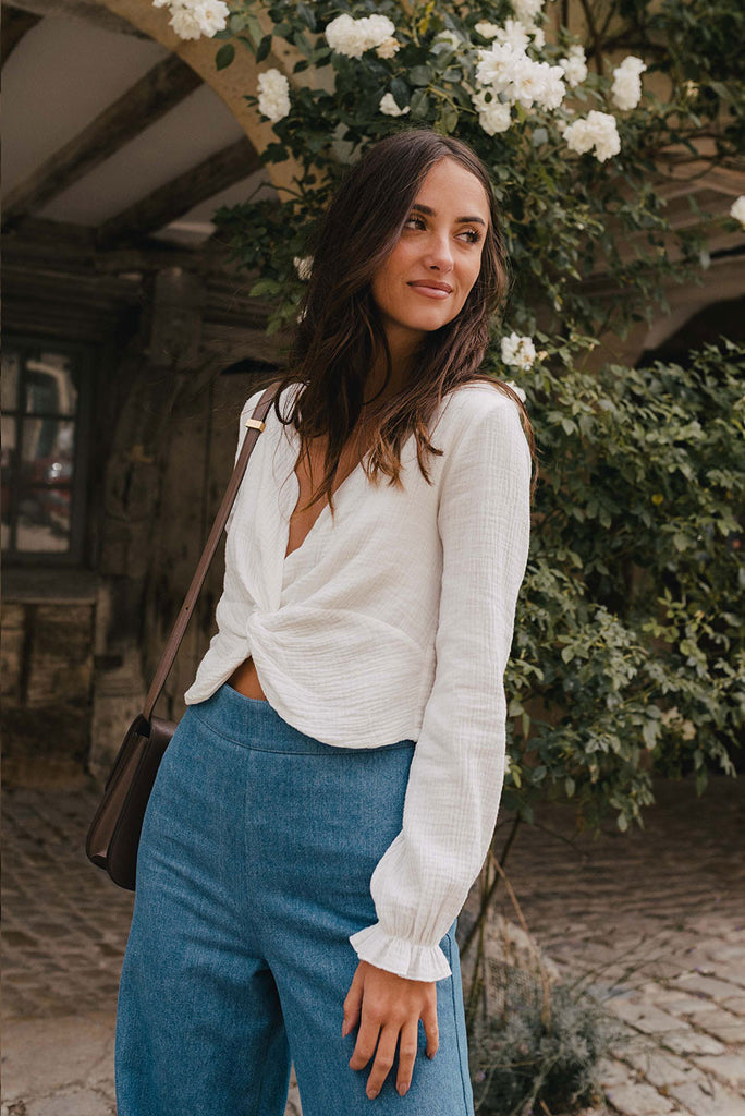 Blouse Dahlia Blanc Coton