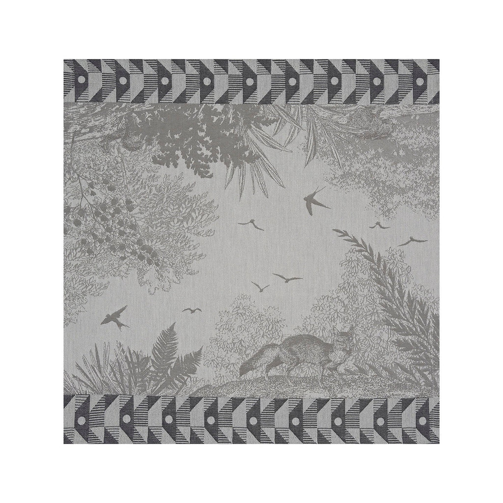 Le Jacquard Francais - 4 Serviettes - Foret Enchantee - Argent - Coton