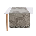 Le Jacquard Francais - Chemin De Table - Foret Enchantee - Argent - Coton