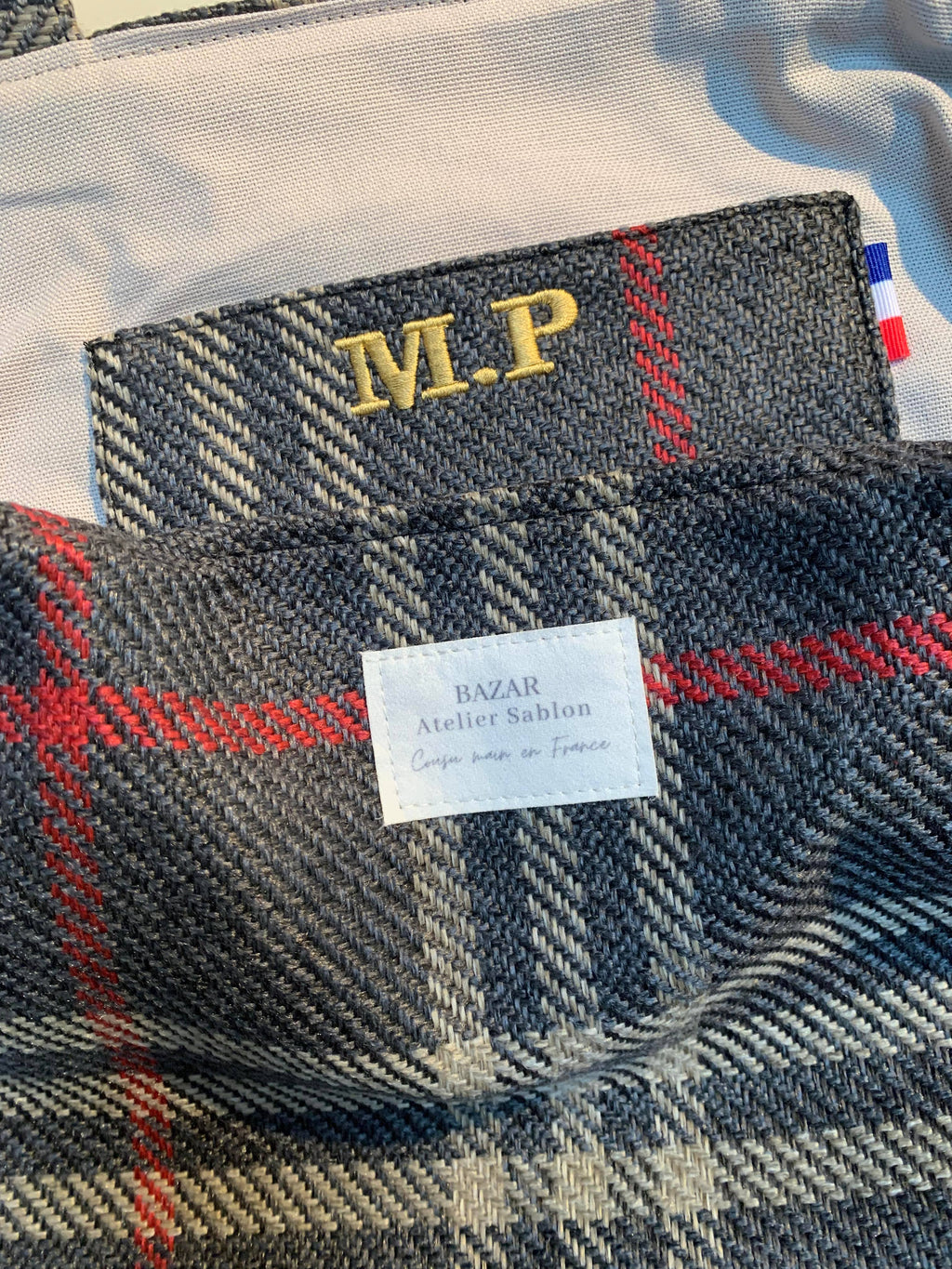 Cabas - Tartan Pion - Noir
