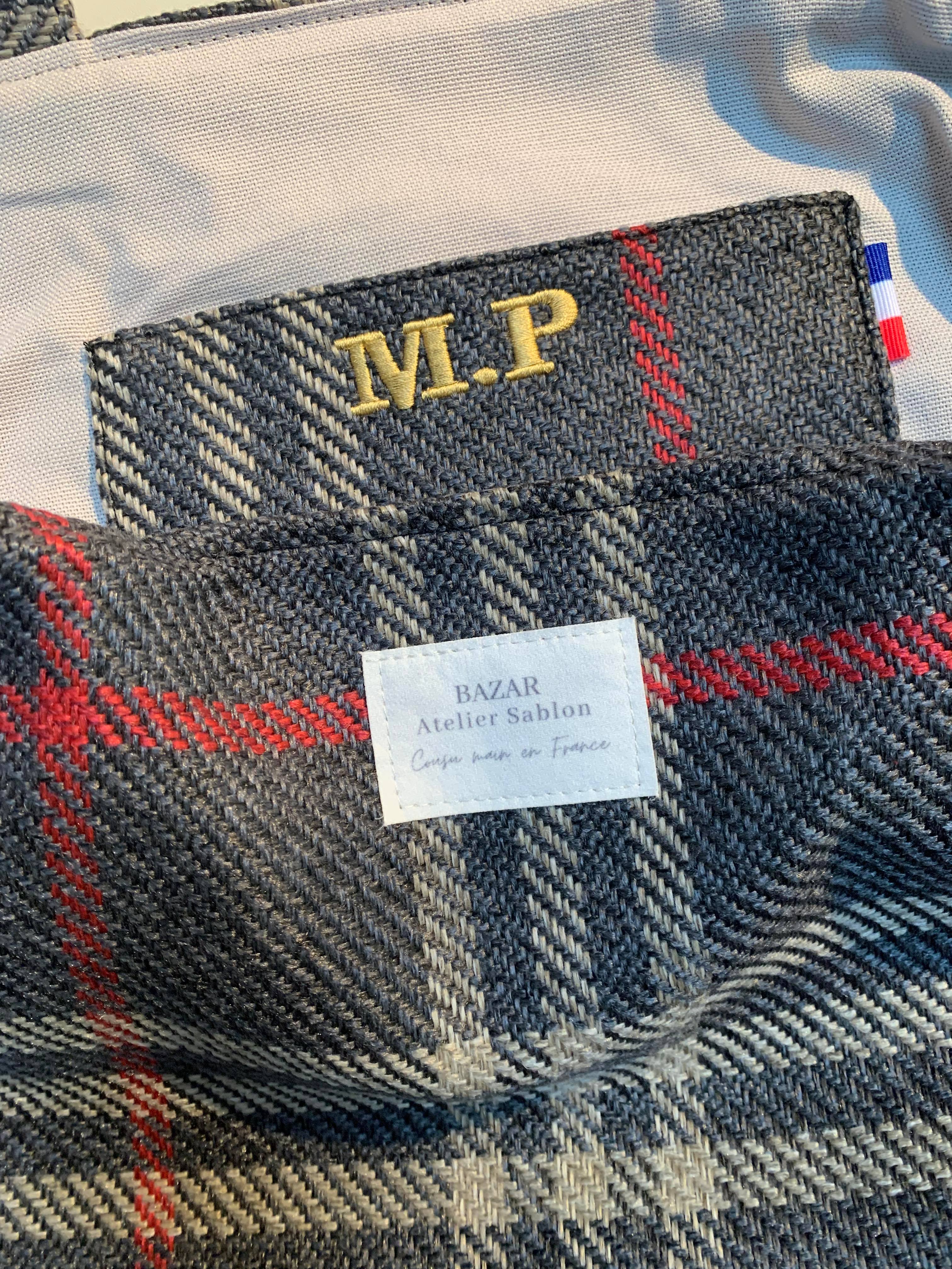 Cabas - Tartan Pion - Noir