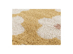 Suzy - Tapis Poils Courts - Motif Fleur - Jaune