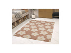 Suzy - Tapis Poils Courts - Motif Fleur - Rose