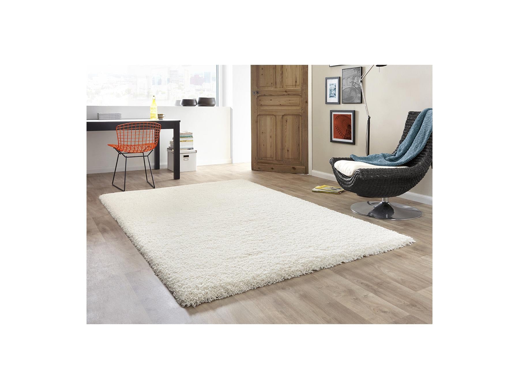 Noku - Tapis Shaggy - Uni - Beige