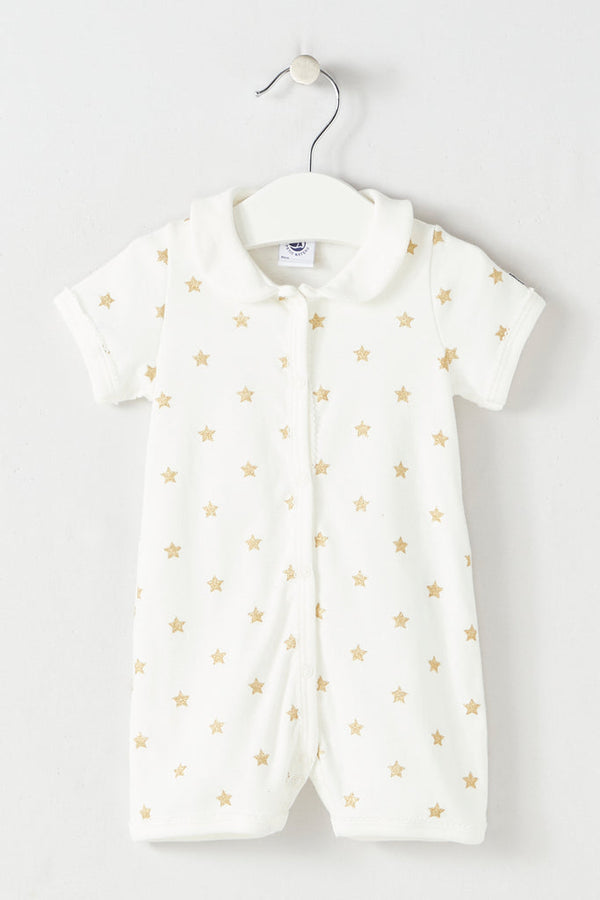 Petit Bateau - Combishort - Blanc - Bébé Fille