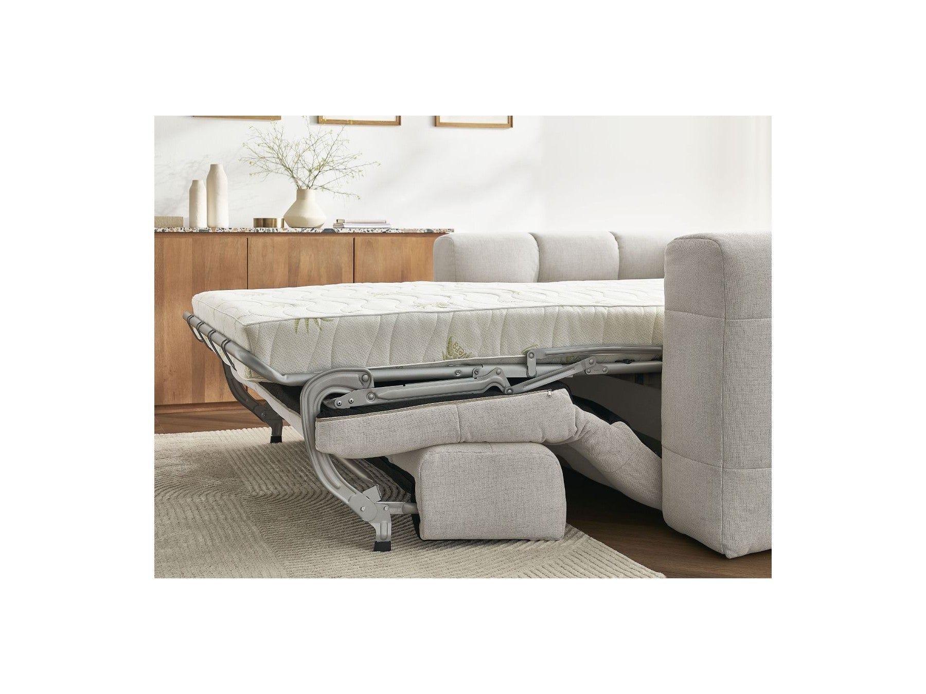 Cloud - Canapé Droit Convertible 3 Places - Tissu Lisse