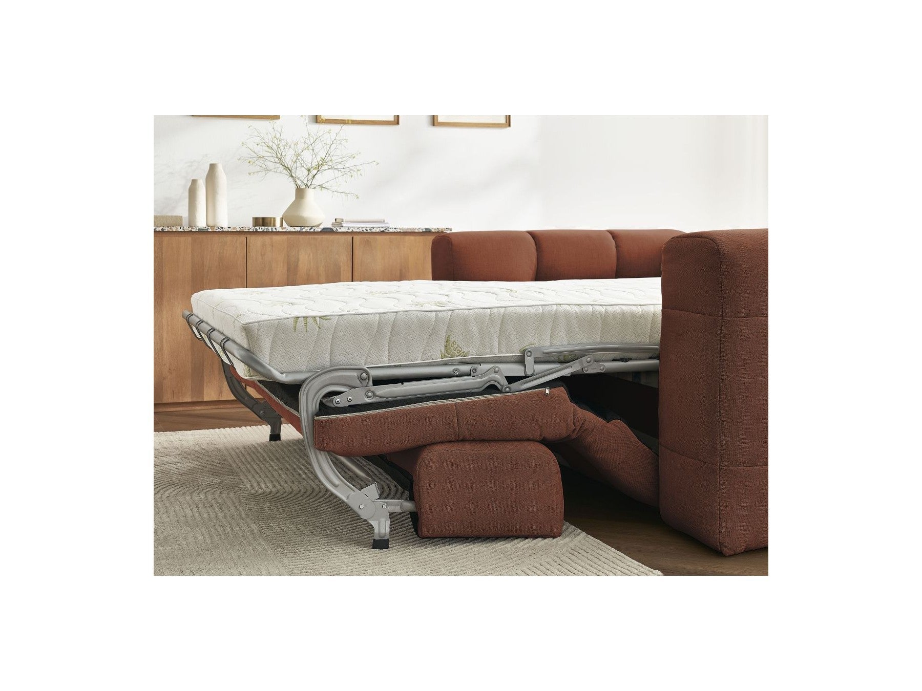 Cloud - Canapé Droit Convertible 3 Places - Tissu Lisse