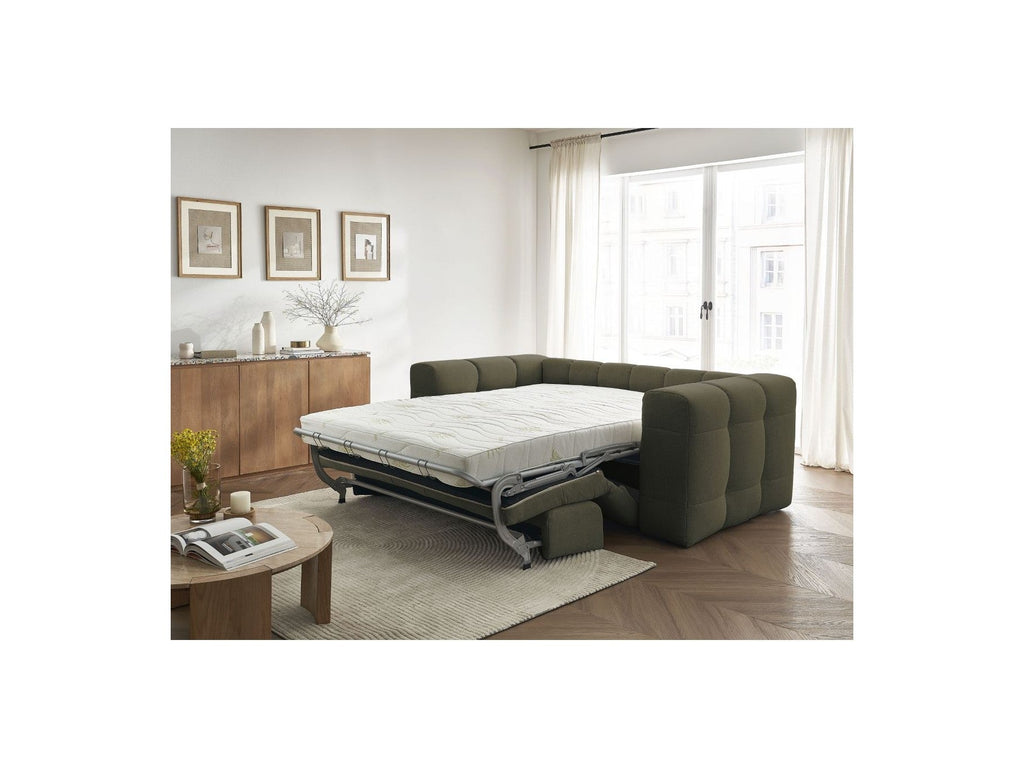 Cloud - Canapé Droit Convertible 3 Places - Tissu Lisse