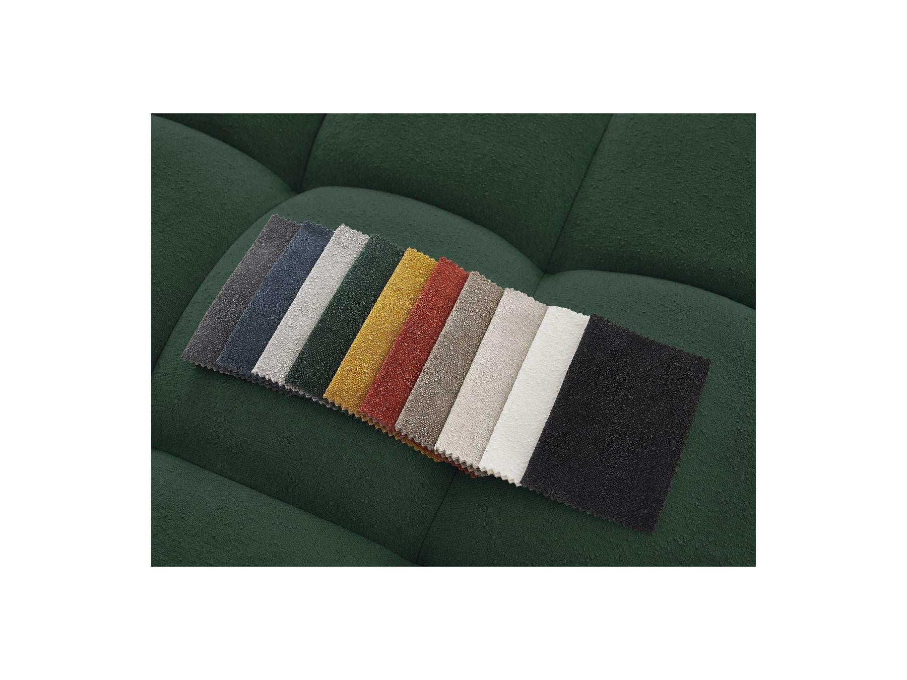 Everest - Canapé D'Angle Fixe - Tissu Texturé - Angle Droit - 10 Coussins