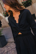 Blouse Dahlia Noir Coton