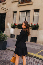 Blouse Dahlia Noir Coton