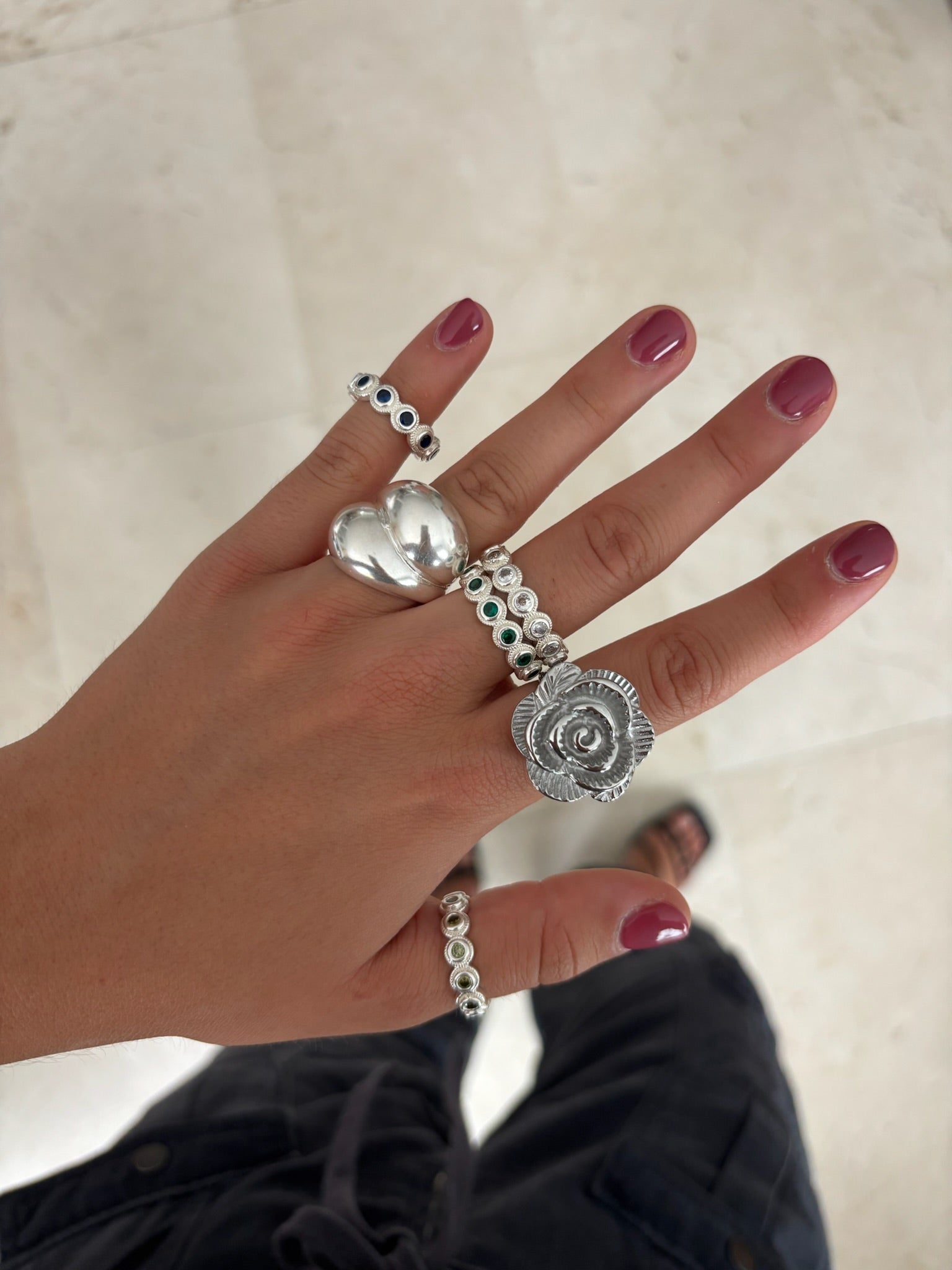 Bague Couple Plata