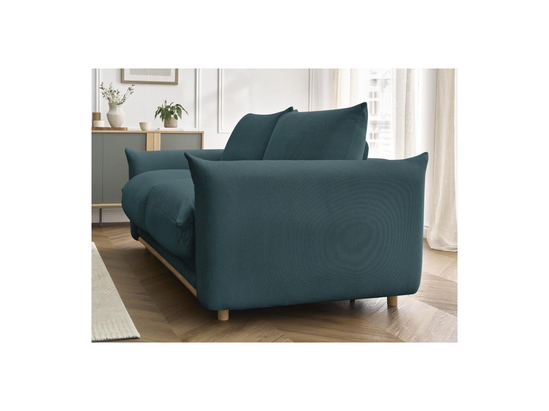 Ernest - Canapé Droit Convertible Ouverture Express - Tissu Lisse - 140X190