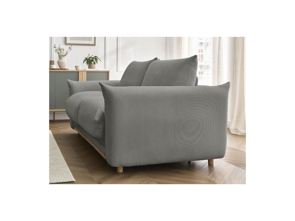 Ernest - Canapé Droit Convertible Ouverture Express - Tissu Lisse - 160X190