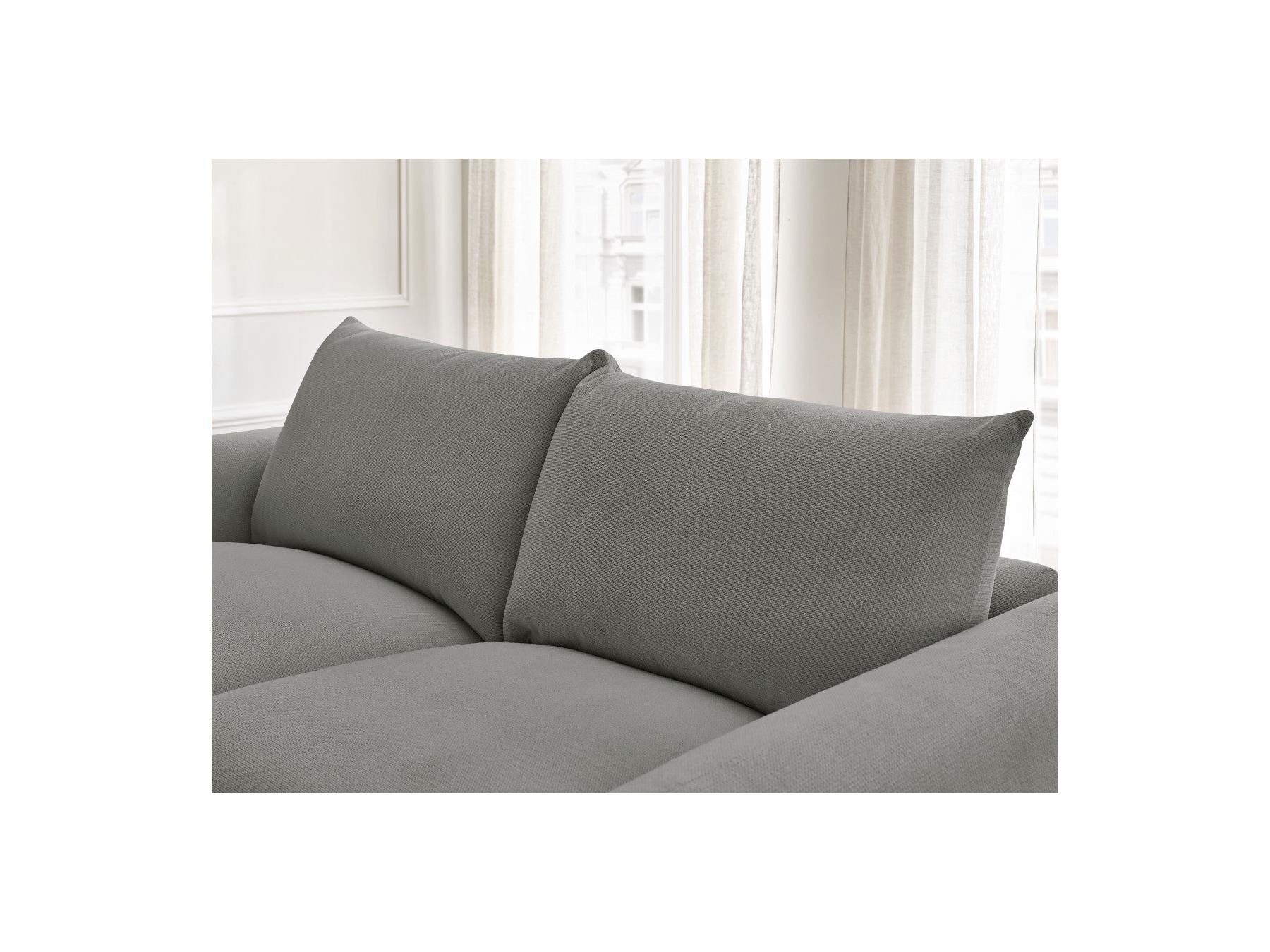 Ernest - Canapé Droit Convertible Ouverture Express - Tissu Lisse - 160X190