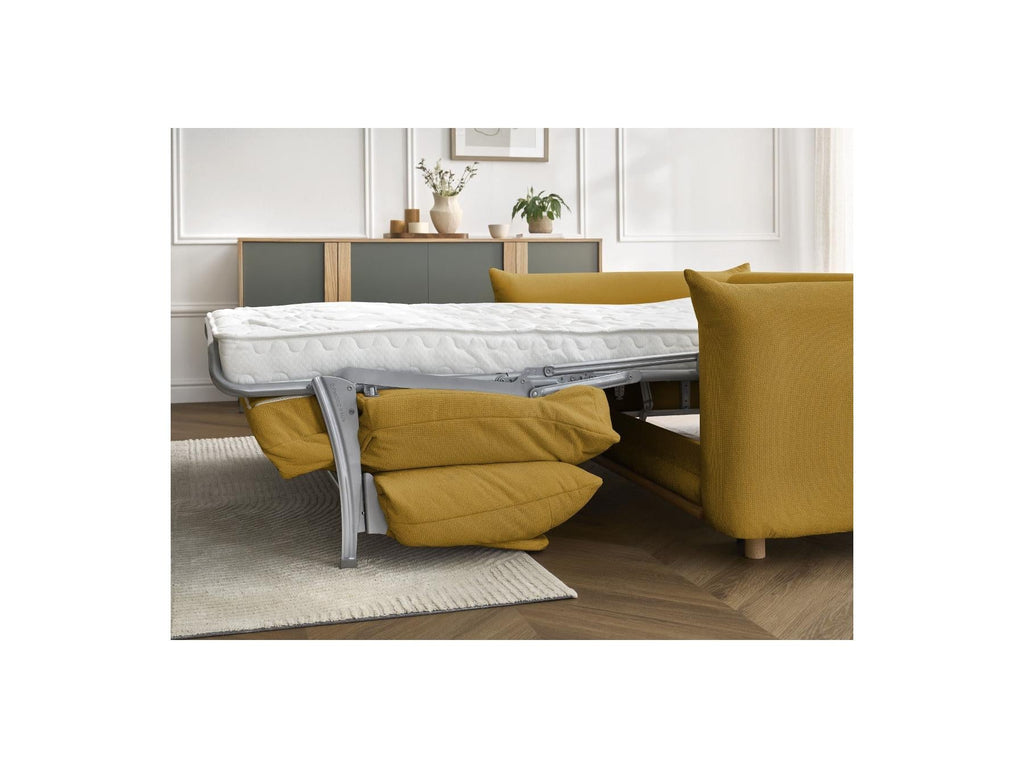 Ernest - Canapé Droit Convertible Ouverture Express - Tissu Lisse - 160X190
