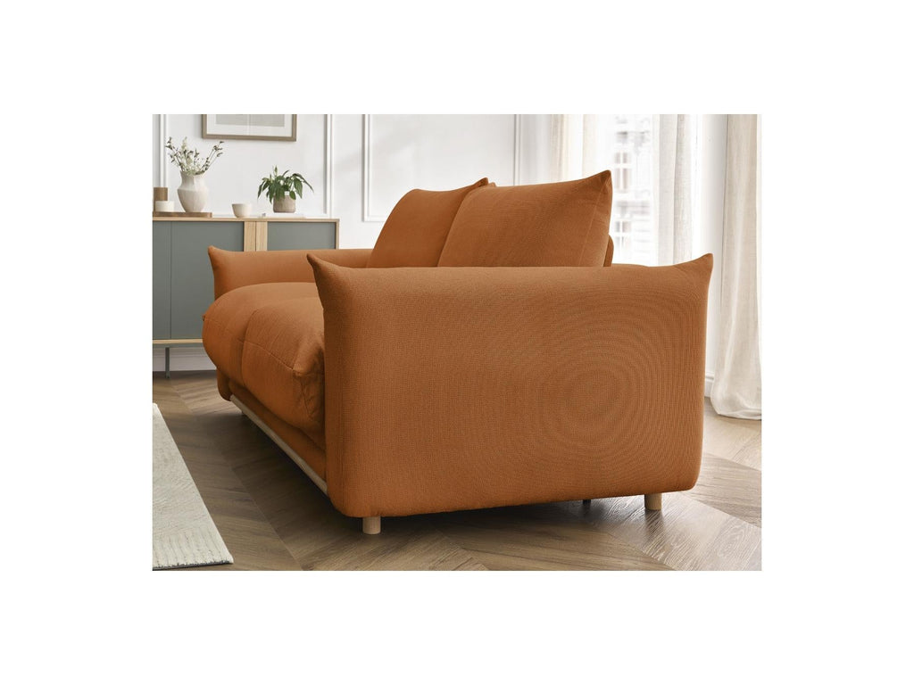 Ernest - Canapé Droit Convertible Ouverture Express - Tissu Lisse - 160X190