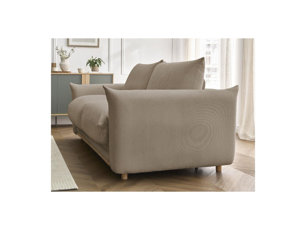 Ernest - Canapé Droit Convertible Ouverture Express - Tissu Lisse - 140X190