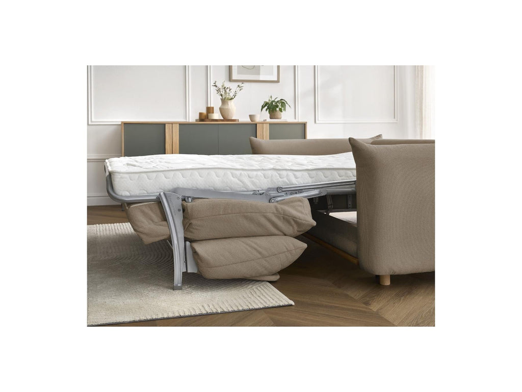 Ernest - Canapé Droit Convertible Ouverture Express - Tissu Lisse - 140X190