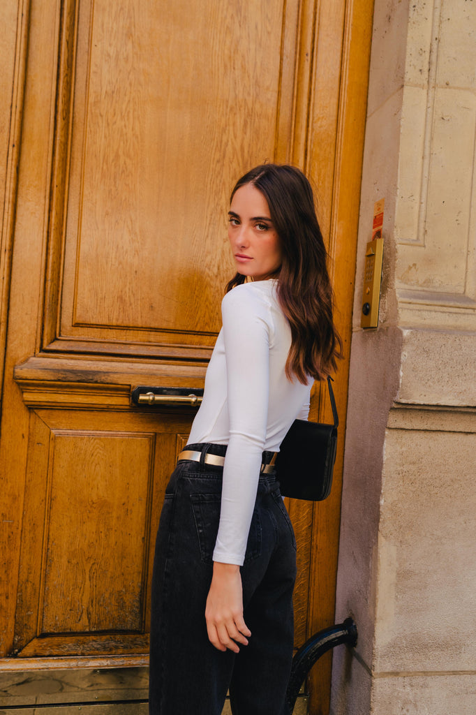 Top Bleuet Blanc