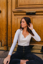 Top Bleuet Blanc