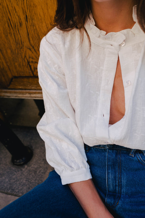 Blouse Rufus Blanc Brodé