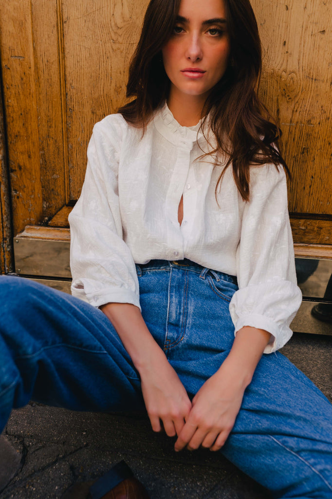 Blouse Rufus Blanc Brodé
