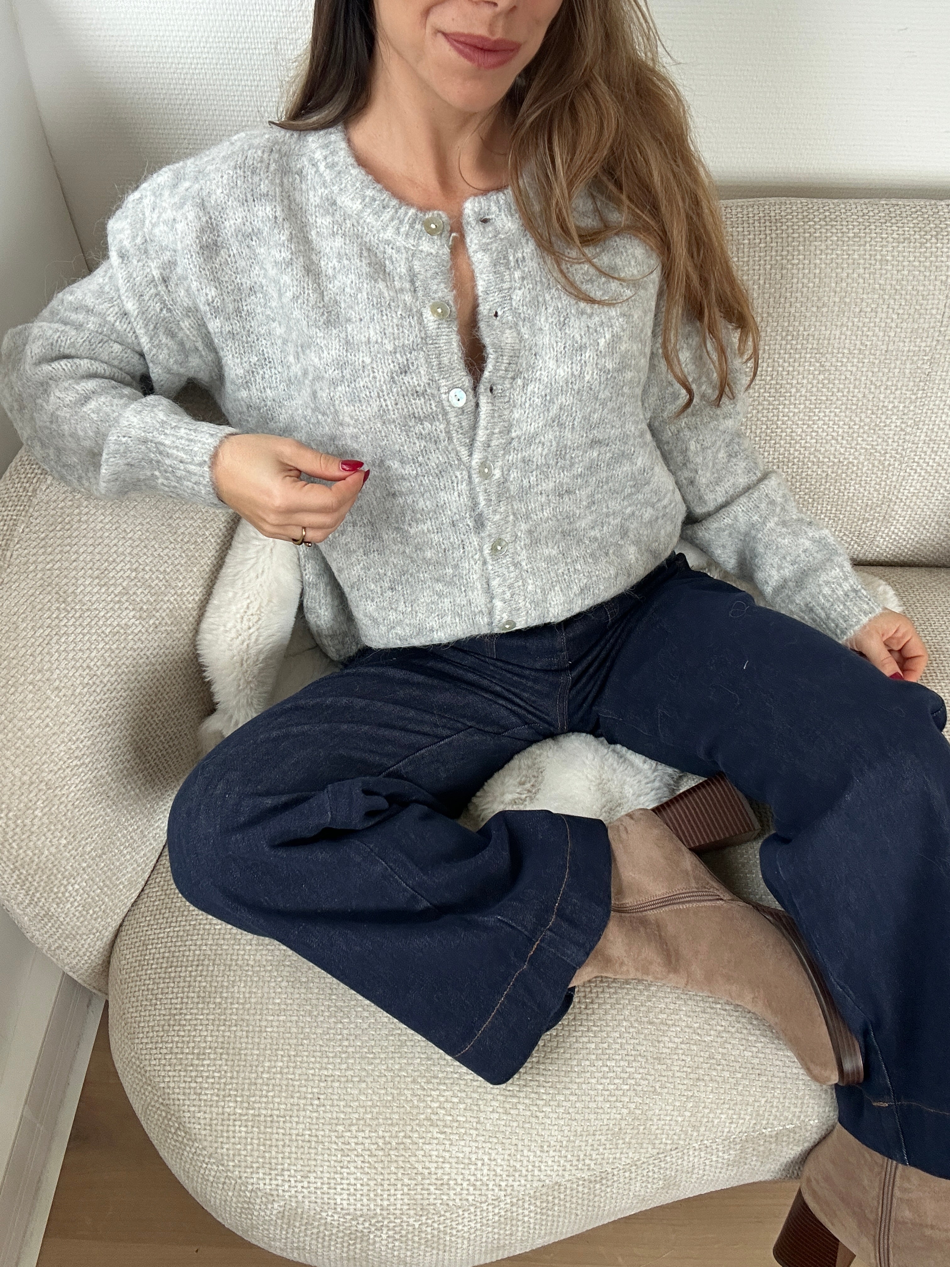 Cardigan Garance Gris Clair
