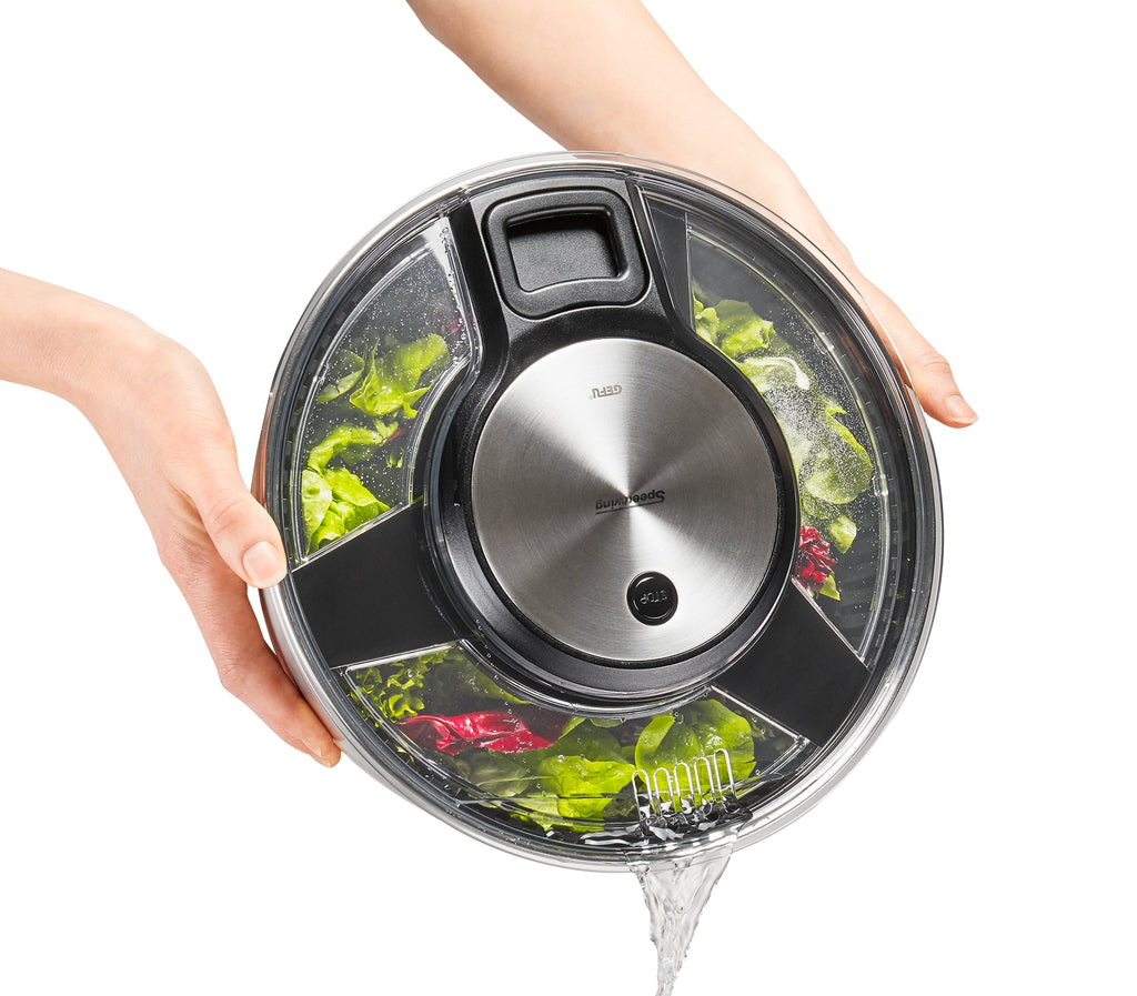 Speedwing® - Essoreuse À Salade - Acier Inoxydable - Noir/Argent