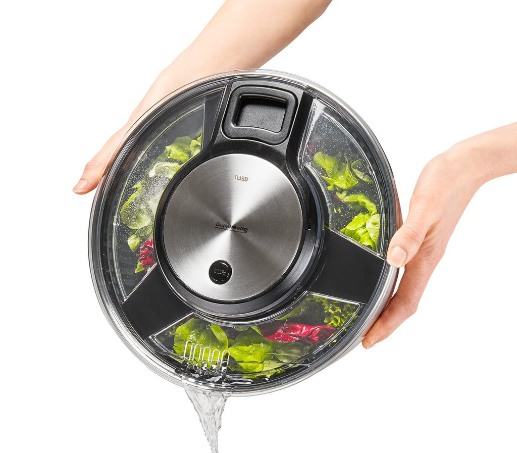 Speedwing® - Essoreuse À Salade - Acier Inoxydable - Noir/Argent