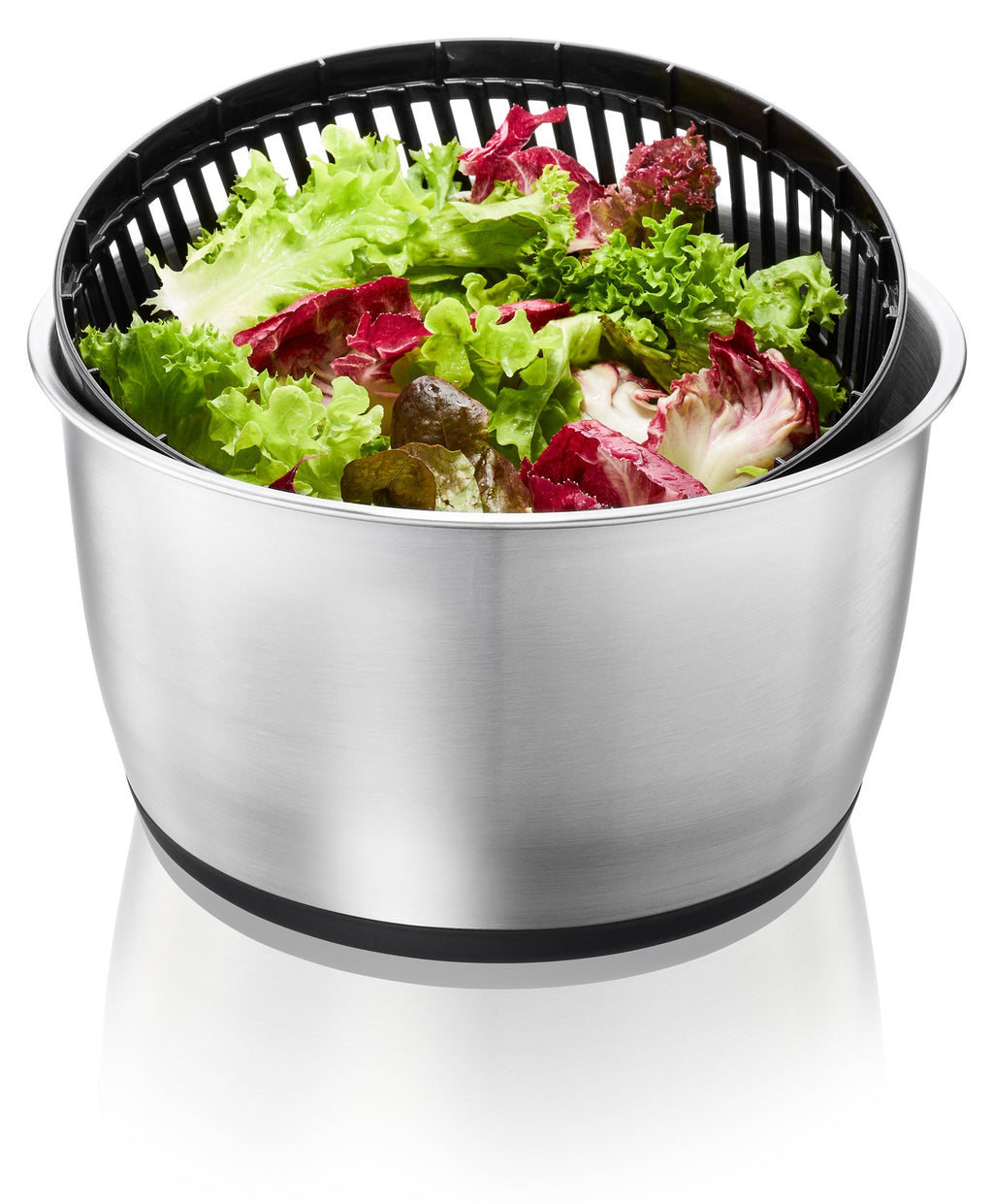 Push It - Essoreuse À Salade - Acier Inoxydable, - Noir/Argent