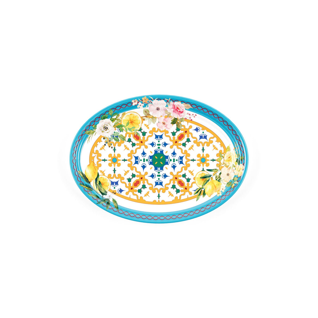 Petit Plateau Ovale "Flower&Lemon"