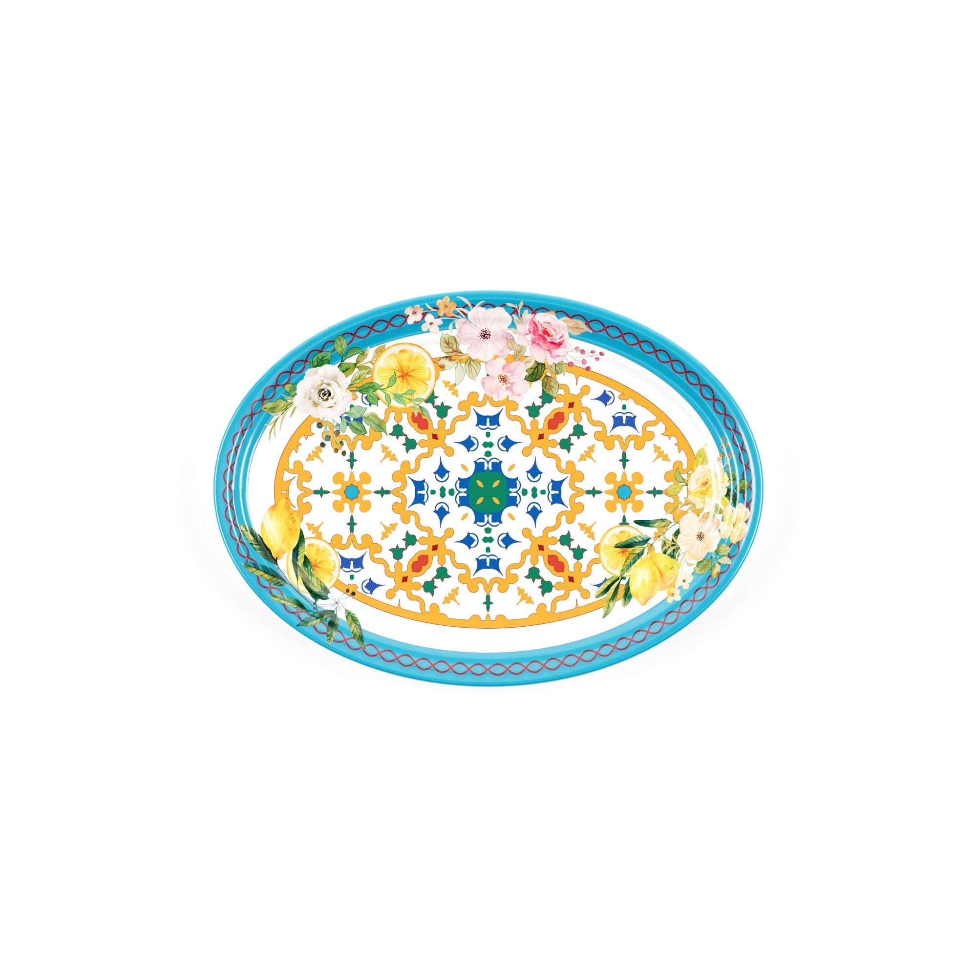 Petit Plateau Ovale "Flower&Lemon"
