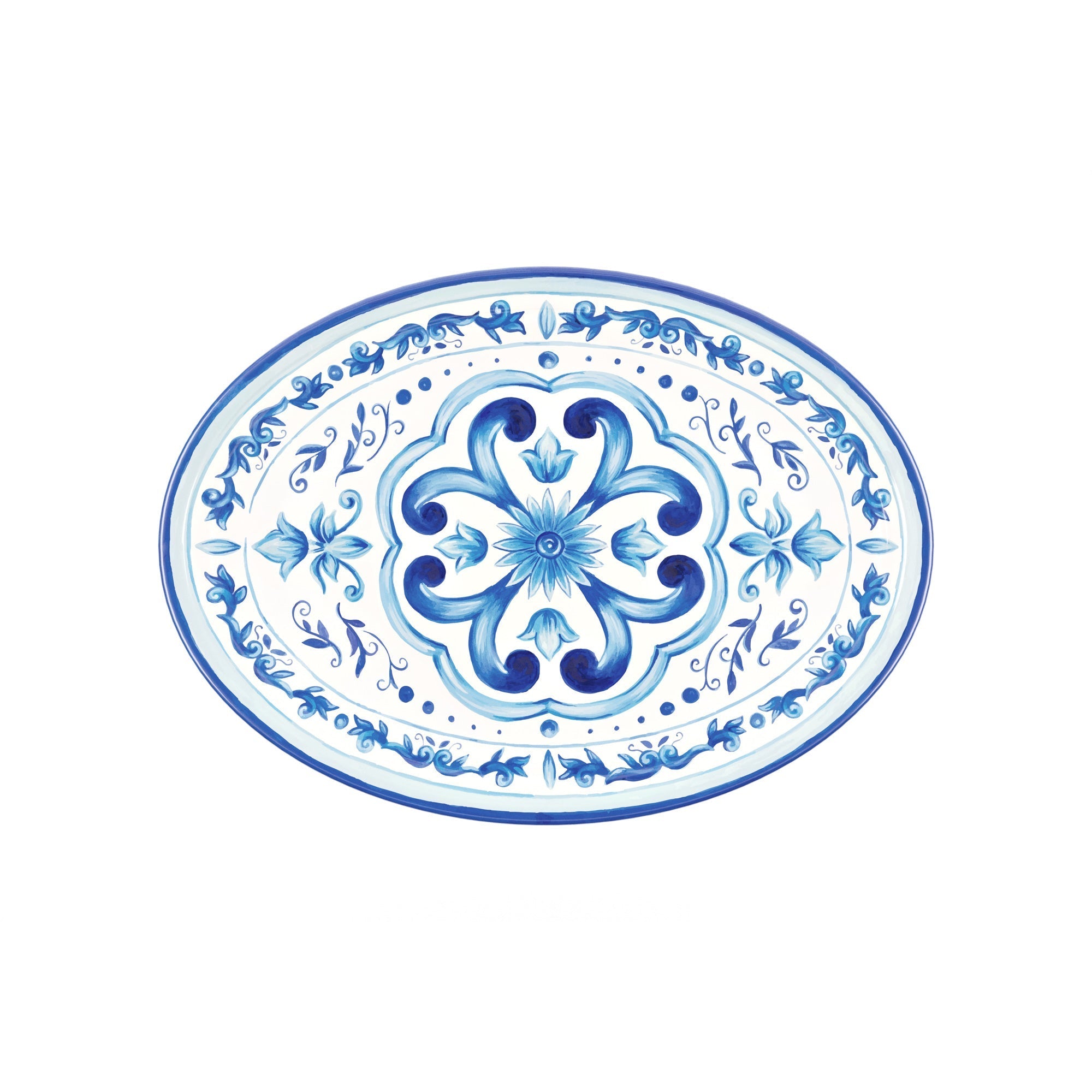 Grand Plateau Ovale "Blues"
