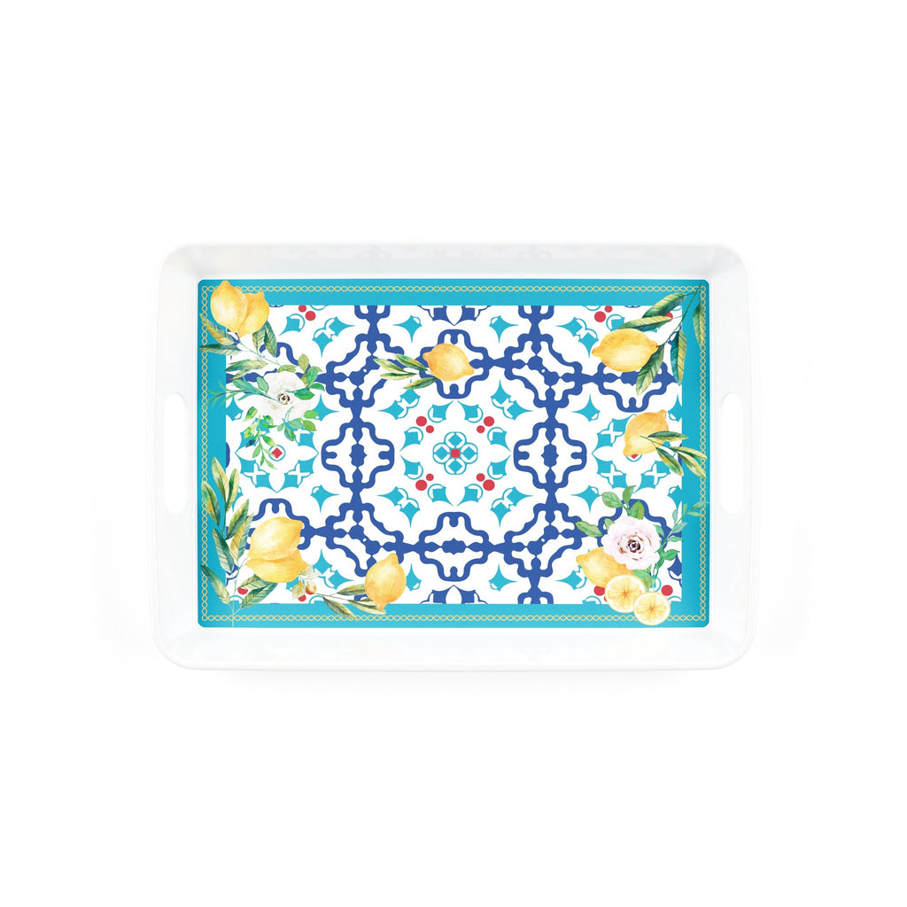 Plateau Rectangulaire "Flower&Lemon"