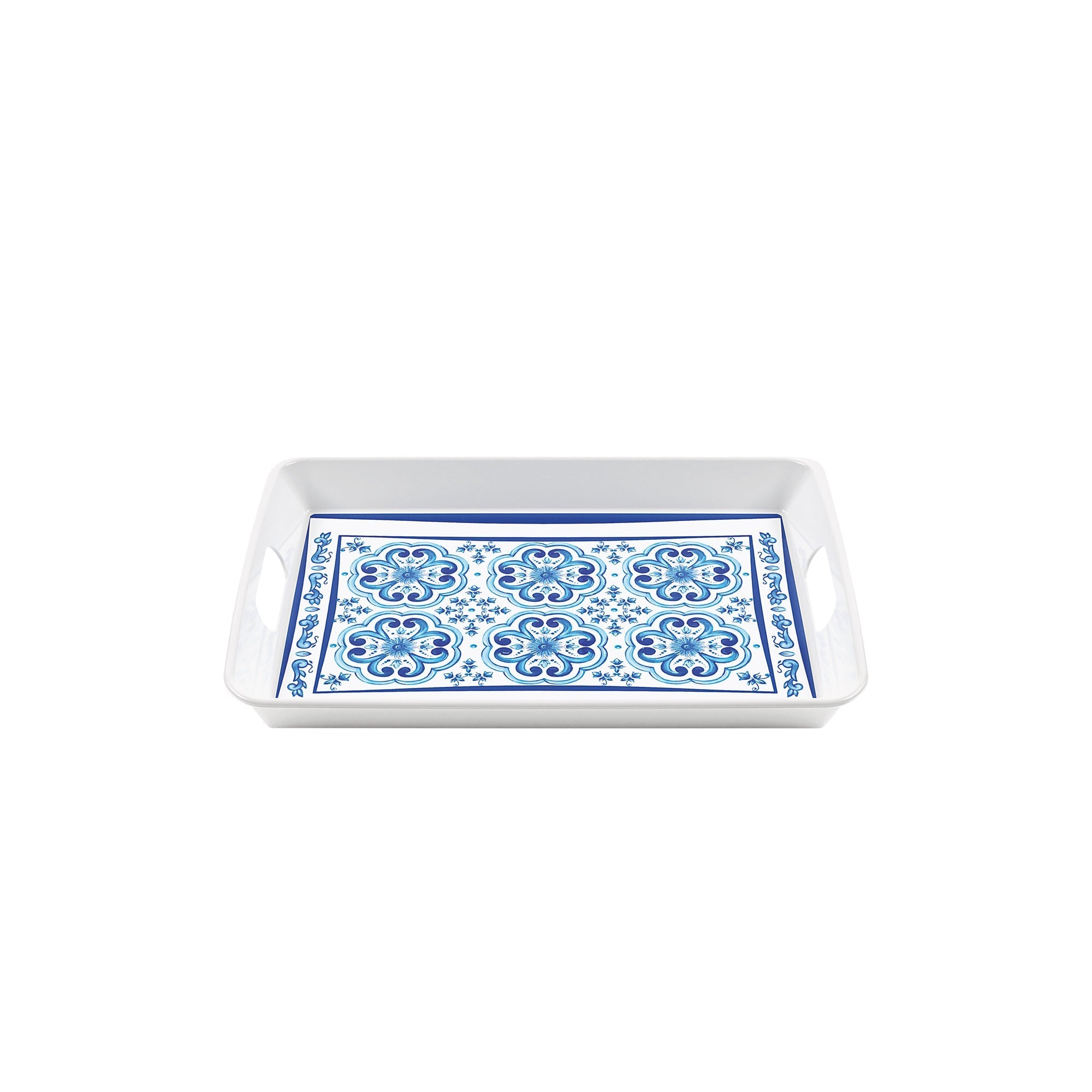 Plateau Rectangulaire Avec Poignées "Blues"