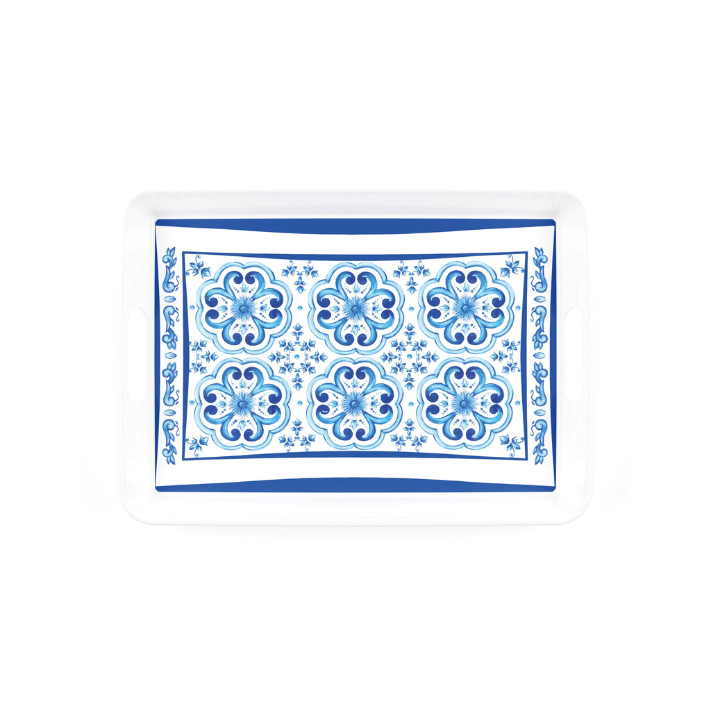 Plateau Rectangulaire Avec Poignées "Blues"