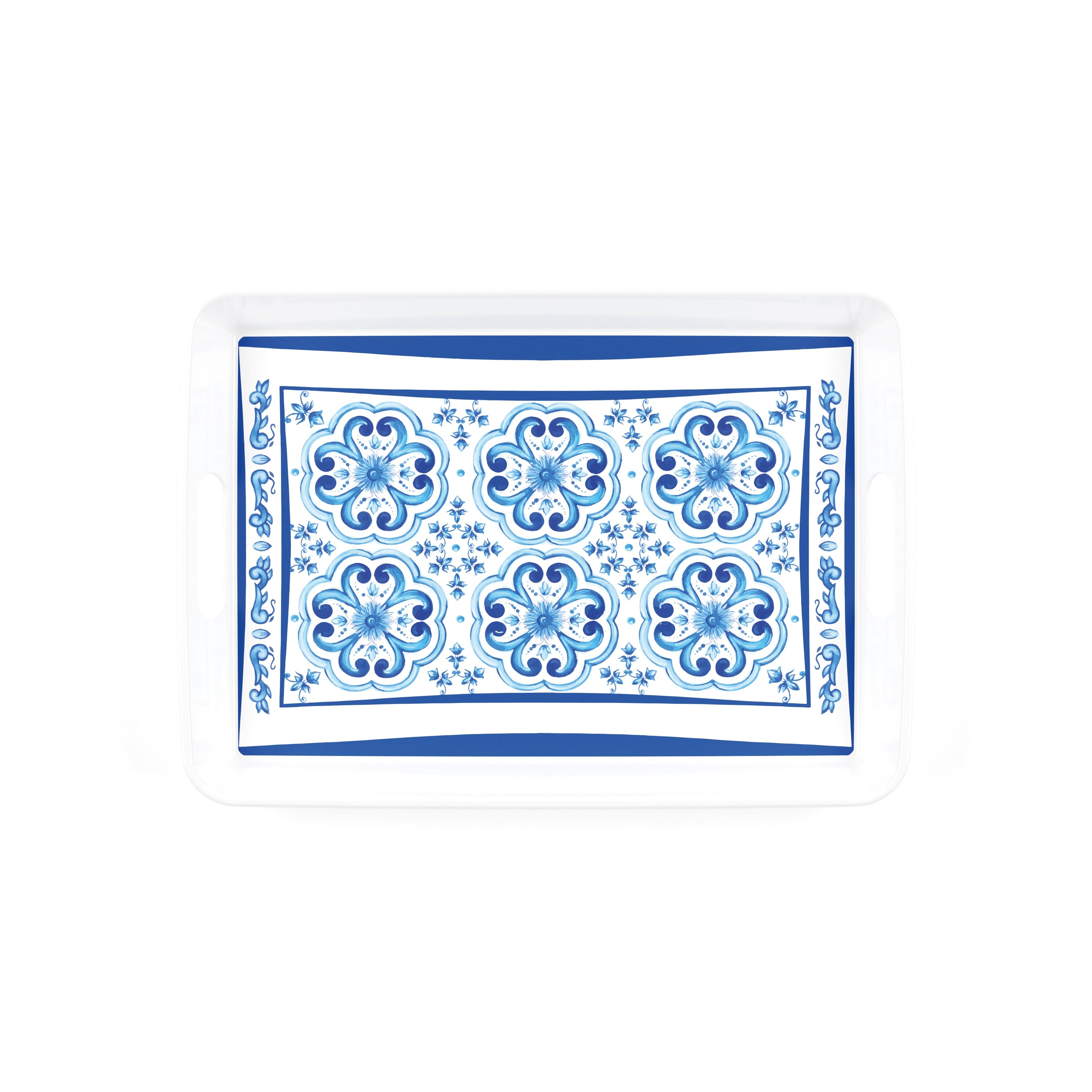 Plateau Rectangulaire Avec Poignées "Blues"