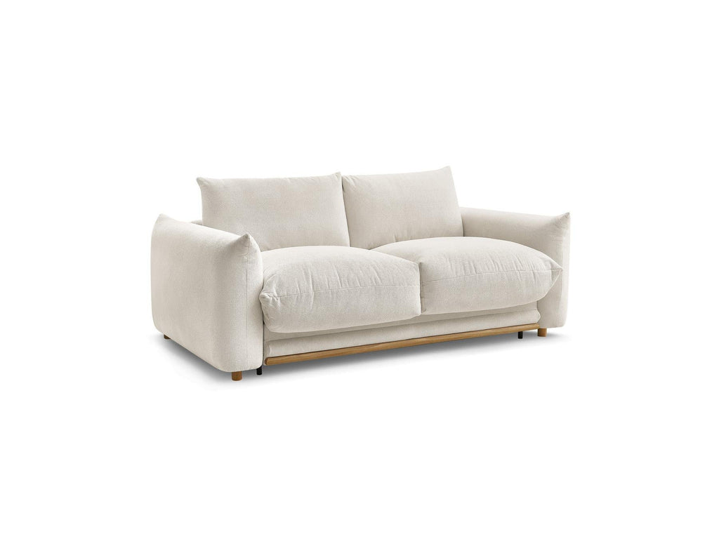 Ernest - Canapé Droit Convertible Ouverture Express - Tissu Lisse - 160X190