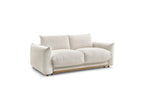 Ernest - Canapé Droit Convertible Ouverture Express - Tissu Lisse - 140X190