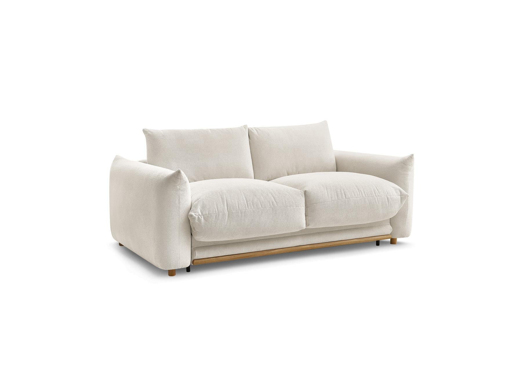 Ernest - Canapé Droit Convertible Ouverture Express - Tissu Lisse - 140X190