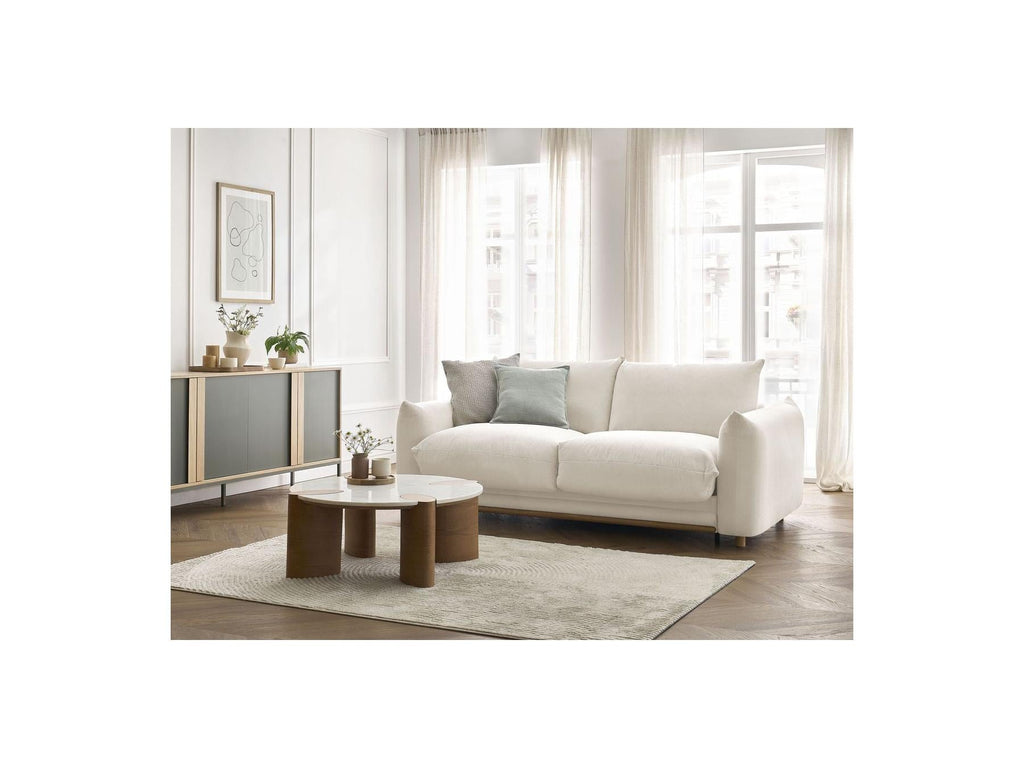 Ernest - Canapé Droit Convertible Ouverture Express - Tissu Lisse - 160X190