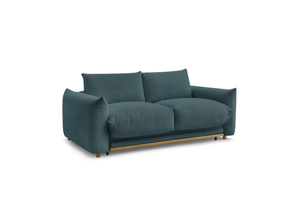 Ernest - Canapé Droit Convertible Ouverture Express - Tissu Lisse - 140X190