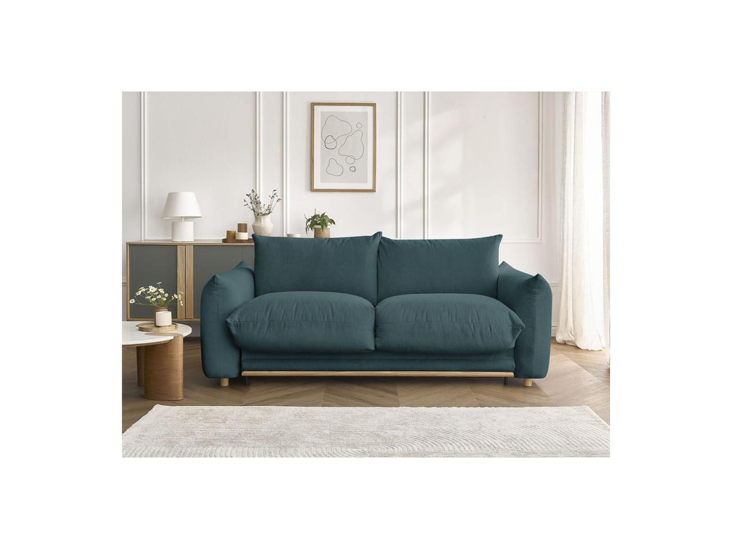 Ernest - Canapé Droit Convertible Ouverture Express - Tissu Lisse - 160X190